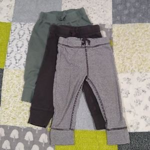 3 pairs cotton pants 12M